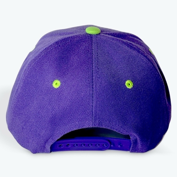 JOKER hat Rare purple graphics Nylon 5 Panel - Picture 2 of 2